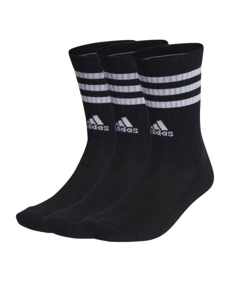 MEDIAS A MEDIA PANTORRILLA ACOLCHADAS 3 RAYAS 3 PARES